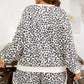 Khaki Plus Size Leopard Loose Pullover Casual Shorts 2pcs Outfit