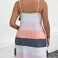 Plus Size Color Block Scoop Neck Mini Dress