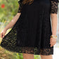 Black Cold Shoulder Lace Plus Size Dress