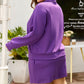 Wisteria Collar Half Zip Pullover Mini Skirt Plus Size 2pcs Set