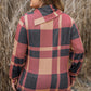 Plus Size Plaid Cowl Neck Long Sleeve Sweatshirt