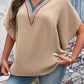 Honey Plus Size V-Neck Flutter Sleeve Blouse