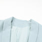 Sky Blue Plus Size Soft Lightweight Pocketed Lapel Blazer