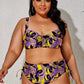 Plus Size Printed Wide Strap Two-Piece Swim Set