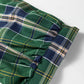 Green Plus Size Plaid Long Sleeve Notched Neck Shift Mini Dress