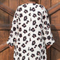 Khaki Leopard Print Contrast V Neck Plus Size Shift Mini Dress