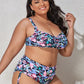 Plus Size Printed Wide Strap Two-Piece Swim Set