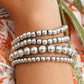 White Multi Layered Beaded Bracelet