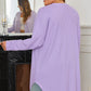 Orchid Petal Plus Size Waffle Knit Button Front Cardigan