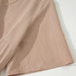 Dark Khaki Plus Size Textured Ruffled Short Sleeve Dress