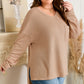 Parchment Plus Size Drop Shoulder Knit Tunic Top