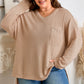 Parchment Plus Size Drop Shoulder Knit Tunic Top