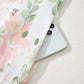 Pink Plus Size Floral Print Striped Detail Short Summer Dress