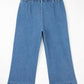 Ashleigh Blue Plus Size Elastic Waist Ruffled Wide Leg Denim Pants