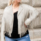 Plus Size Fringe Open Front Jacket