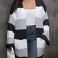 Plus Size Open Front Long Sleeve Cardigan