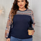 Honey Plus Size Printed Long Sleeve Sweatshirt