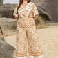 Plus Size V-Neck Flutter Sleeve Wide Leg Jumpsuit