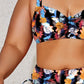 Plus Size Printed Wide Strap Two-Piece Swim Set