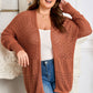 Redwood Burl Mixed Pattern Knitted Open Front Plus Cardigan