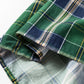 Green Plus Size Plaid Long Sleeve Notched Neck Shift Mini Dress