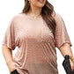 Khaki Leopard Print Plus Size T-shirt