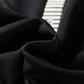 Black Plus Size Striped Cuffs Polo Collar Patchwork Long Sleeve Ruffle Hem Dress