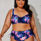 Plus Size Printed Wide Strap Two-Piece Swim Set