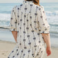 Apricot Bow Printed Puff Sleeve Ruffled Plus Size Mini Dress
