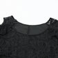 Black Cold Shoulder Lace Plus Size Dress