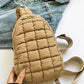 Quilted Nylon Crossbody  Bag