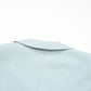 Sky Blue Plus Size Soft Lightweight Pocketed Lapel Blazer