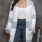 Plus Size Open Front Long Sleeve Cardigan