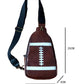 Brown Rugby PU Mini Crossbody Bag