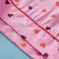 Pink Valentine Heart Shape Print Plus Size Sleepwear