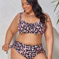 Plus Size Printed Wide Strap Two-Piece Swim Set