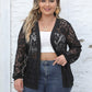 Plus Size Lace Open Front Cardigan