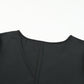 Black Wrap Ruched Short Sleeves Plus Size Mini Dress