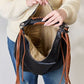 SHOMICO Fringe Detail Contrast Handbag
