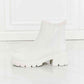 MMShoes Work For It Matte Lug Sole Chelsea Boots in White