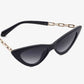 Chain Detail Cat-Eye Sunglasses