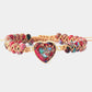 Handmade Heart Shape Natural Stone Bracelet