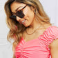 Cat Eye Full Rim Polycarbonate Sunglasses