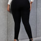 Plus Size Decorative Button Skinny Pants