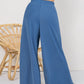 Plus Size Tied Slit Wide Leg Pants