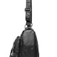 Multi-Pocket PU Leather Crossbody Bag