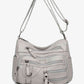 Multi-Pocket PU Leather Crossbody Bag