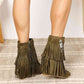 Legend Women's Tassel Wedge Heel Ankle Booties