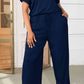 Plus Size Drawstring Waist Short Sleeve Jumpsuit