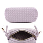 Braid Texture Zipper Crossbody Bag